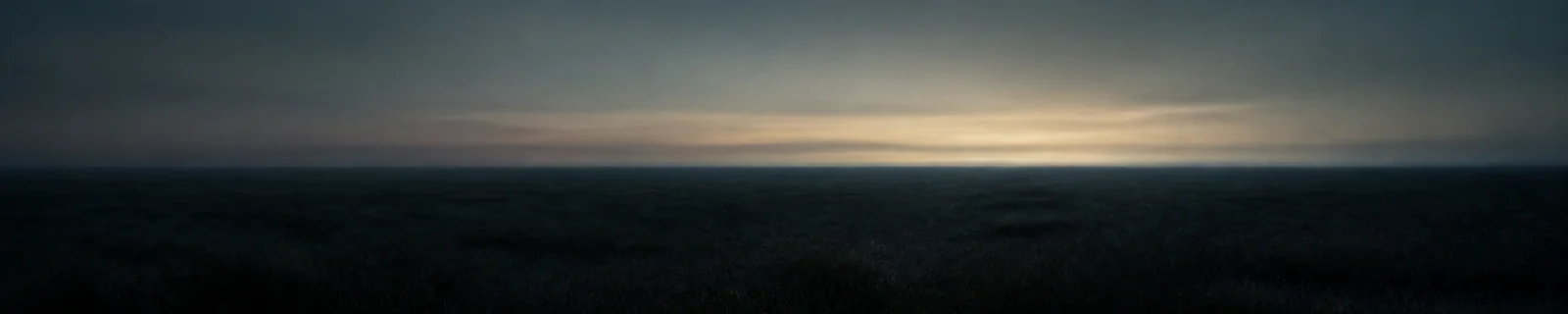 A quiet horizon glowing at blue hour